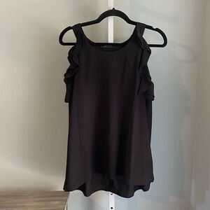 Swagger Black Off the Shoulder Ruffled Blouse